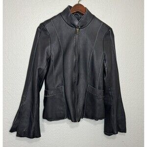 Leather Jacket Women S Black Matte Gypsies and Lords Y2K Steampunk Goth Biker